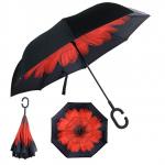 Зонт комбинированный красный