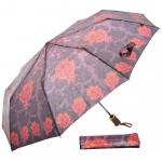 Зонт женский с узорами. Коричневый