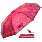 Зонт женский с узорами. Бордовый