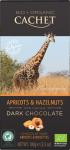 Горький шоколад 57% с фундуком и абрикосом (органический продукт)