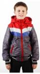 0048 Жилет-куртка ТИМУР демисезонная (серый+красный+голубой)