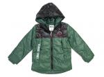 E17-03-1 куртка детская, черно-зеленая