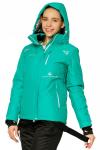 Женская зимняя горнолыжная куртка зеленого цвета 1812Z