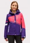 Женская зимняя горнолыжная куртка темно-фиолетового цвета 1811TF