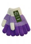 Двуслойные перчатки на зиму для девочек (4-8 лет) - 2259ф