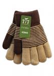 Двуслойные перчатки на зиму для девочек (4-8 лет) - 2259беж