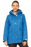 Женская зимняя горнолыжная куртка большого размера синего цвета 1783S