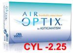 Контактные линзы Air Optix for Astigmatism (3 шт.), цилиндр (CYL) -2,25