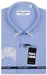 0126ZTESF  Под запонку мужская рубашка голубая Elegance Slim Fit