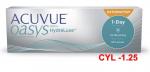 Контактные линзы ACUVUE  OASYS 1-DAY for ASTIGMATISM  (1 уп.=30 шт.)CYL -1,25