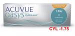 Контактные линзы ACUVUE  OASYS 1-DAY for ASTIGMATISM  (1 уп.=30 шт.)CYL -1,75