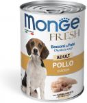 Monge Dog Fresh Chunks in Loaf консервы для собак мясной рулет курица 400 г
