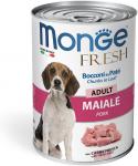 Monge Dog Fresh Chunks in Loaf консервы для собак мясной рулет свинина 400 г