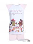 Пижама детская для девочки с шелкографией (кулирка)