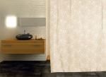 Занавеска (штора) для ванной комнаты тканевая 180x180 см Petal light beige