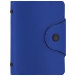Визитница карманная OfficeSpace на 40 визиток, 80*110 мм, кожзам, кнопка, сине-голубой, 260779