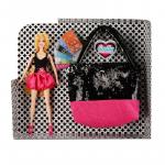 Набор с куклой "Леди и сумочка" (28 см, блест. сумка 25х15 см)