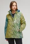 Женская зимняя горнолыжная куртка большого размера салатового цвета 1830-2Sl