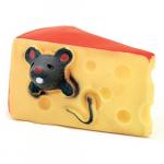 Игрушка "Мышка в сыре", винил, 10 см