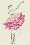 Набор для вышивания "PANNA" C-7072   "Балерина. Роза"