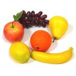 Набор фруктов 6 шт., пластик, 6 дизайнов