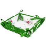 Набор для кухни "Новый год" 6 предметов (рукавичка-прихватка, прихватка, полотенце - 2 шт., фартук, текстильная ваза), 100 % хлопок, "Зелёный"