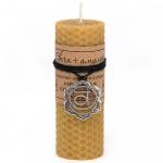Свеча с амулетом Свадхистхана чакра, натуральный воск, 10 см, горение 3-3,5 ч
