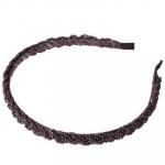 Ободок "Бисерное плетение", 0,7 см, пластик, металл, 6 цветов
