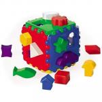 РЫЖИЙ КОТ Логический куб большой, пластик, 12х12х12 см, И-3929