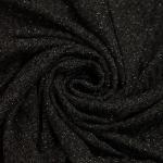 Трикотажное полотно Резинка-Меланж люрекс, черный 6