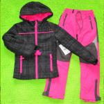 Комплект утепленный (Куртка Athletic Works (USA) Softshell серый принт + Штаны мембрана GRACE пинк (маломерит на 1 размер запрашивайте замеры в консультанте-онлайн)