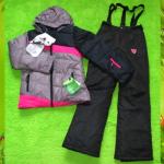 Комплект зимний (Куртка мембрана Pocopiano(Германия) + Штаны горнолыжные Kiaby LongBoard Ski черный) пинк/черный