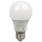 Лампа светодиодная SONNEN, 10(85)Вт, Е27, грушевидная, теплый/белый, LED A60-10W-2700-E27, 453695