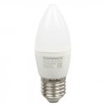 Лампа светодиодная SONNEN, 5(40)Вт, E27, свеча, теплый/белый, LED C37-5W-2700-E27, 453707