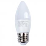 Лампа светодиодная SONNEN, 5(40)Вт, E27, свеча, холодный/белый, LED C37-5W-4000-E27, 453708