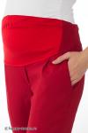 Укороченные красные брюки для беременных