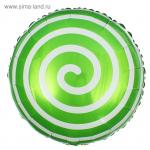Шар фольгированный 18 Леденец, круг, цвет зелёный