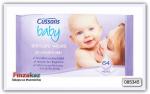 Салфетки влажные очищающие для кожи рук и лица Cussons baby 64 шт