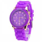 Часы с силиконовым ремешком Geneva purple