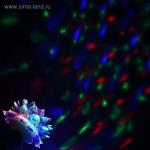 Световой прибор хрустальный шар Цветок диаметр 12,5 см V220 БЕЛЫЙ (RGB)