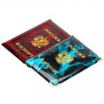 Обложка для паспорта 9,3х13,4 см, ПВХ, 2 цвета, #P2015-21