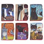 PAVO Визитница на 26 карт "Забавные котики", ПВХ, 10,5х7,5х1,5 см, 6 дизайнов