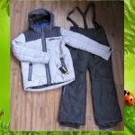 Комплект зимний (Куртка утепленная IcePeak Rico серый + Штаны горнолыжные Longboard NKY мембрана черный )