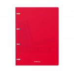Тетрадь общая с пластиковой обложкой на кольцах  Classic, красный, А4, 80 листов, клетка