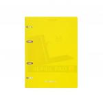 Тетрадь общая с пластиковой обложкой на кольцах ErichKrause® Classic, желтый, А5, 80 листов, клетка