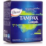 TAMPAX Compak Женские гигиенические тампоны с аппликатором Super Single 8 шт