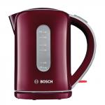 Чайник BOSCH TWK7604, 1,7л, 2200Вт, закрытый нагревательный элемент, пластик, красный