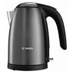 Чайник BOSCH TWK7805, 1,7л, 2200Вт, закрытый нагревательный элемент, нержавеющая сталь, черный