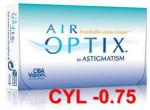Air Optix for Astigmatism (3 шт.), цилиндр (CYL) -0,75