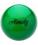 Мяч для художественной гимнастики AGB-103 15 см, зеленый, с насыщенными блестками